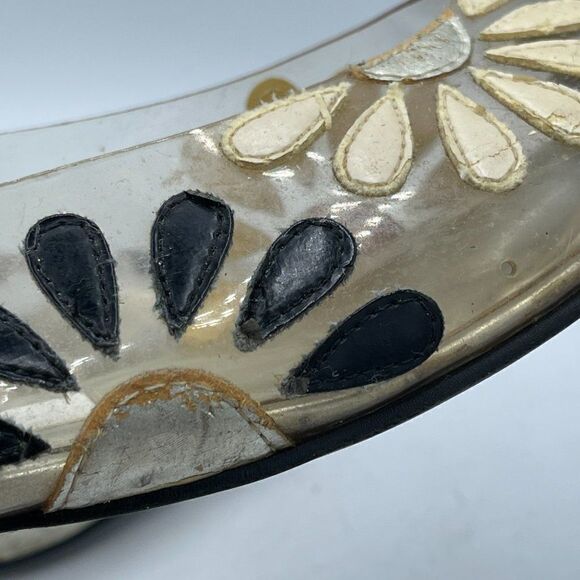 Vintage Impo 80's Clear Floral Slip on Flats 6 - Picture 11 of 12